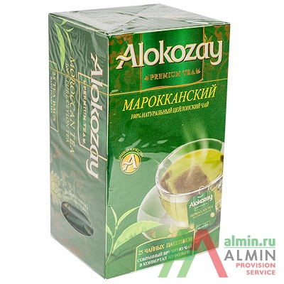 Купить чай зеленый пакетированный 25 шт в индивидуальной упак марокканский alokozay 1/24 в Москве