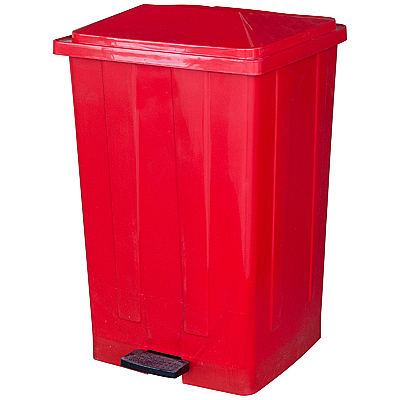 Купить бак мусорный прямоугольный 85л дхшхв 440х410х705 мм с педалью пластик красный bora в Москве