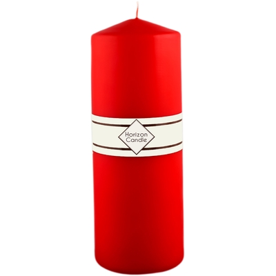 Купить свеча столбик h200d70 мм красная "horizon candles" в Москве