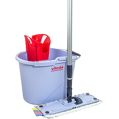 Купить набор для уборки флаундер, моп, ручка телескоп, ведро 10л ультраспид мини туннельный отжим б/ рычага металл/пластик "vileda" (артикул производителя 143567) в Москве