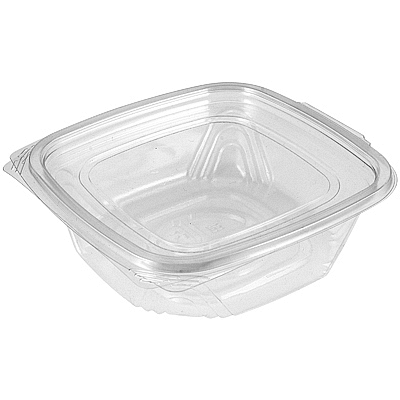 Купить контейнер с совмещённой крышкой 137х142х48 мм 375 мл квадратный прозрачный pet картон "stirolplast", 75 шт./упак в Москве