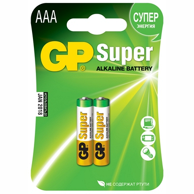 Купить батарейка aaa 2 шт/уп gp super в блистере в Москве