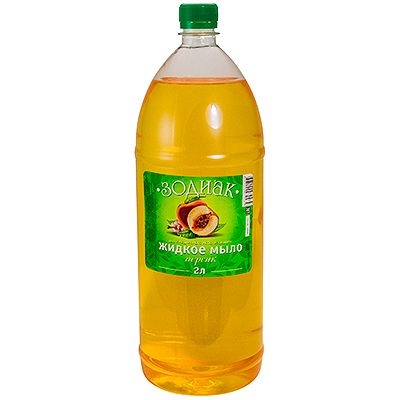 Купить мыло жидкое 2л прозрачное персик зодиак бутылка пэт амс 1/6, 1 шт. в Москве