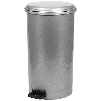 Купить контейнер мусорный круглый 11л н415хd230 мм с педалью пластик темно-серый bora 1/6 в Москве
