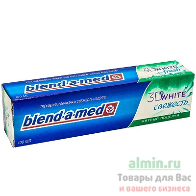 Купить зубная паста blend-a-med 100мл 3d white свежая мята p&g 1/6/24 в Москве