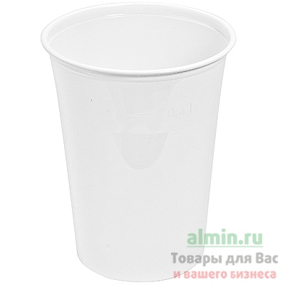 Купить стакан пластиковый 400мл d95 мм ps белый papstar 1/75/1200 (артикул производителя 16149), 75 шт./упак в Москве