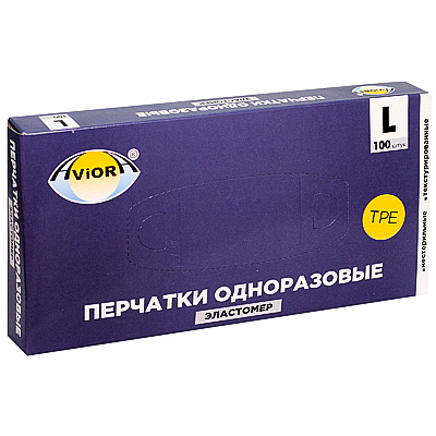 Купить перчатки одноразовые эластомер l 100 шт/уп прозрачные aviora 1/10, 1 шт. в Москве