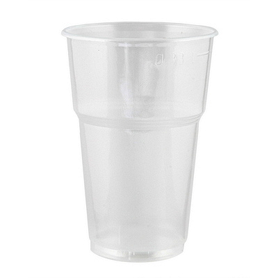 Купить стакан пластиковый d80 мм 330 мл прозрачный pp "полимерпласт", 50 шт./упак в Москве