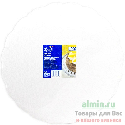 Купить салфетка сервировочная d300 мм 500 шт/уп белая duni 1/6 в Москве