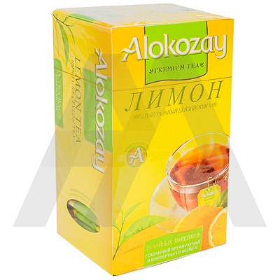 Купить чай черный пакетированный 25 шт в индивидуальной упак лимон alokozay 1/24 в Москве