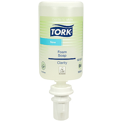 Купить мыло пенное 1л прозрачное tork s4 чистое картридж для диспенсера sca 1/6, 1 шт. (артикул производителя 520201) в Москве
