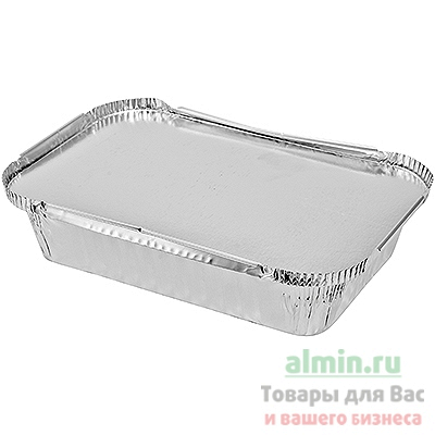 Купить контейнер (касалетка) 780мл дхшхв 210х145х38 мм с крышкой прямоугольный алюминий 1/100/1000, 100 шт./упак в Москве