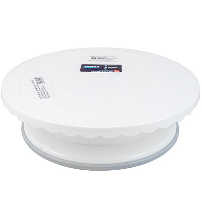 Купить подставка кондитерская н72хd270 мм для торта вращающаяся пластик bora 1/6 в Москве