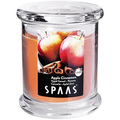 Купить свеча н110хd90 мм в стекле арома премиум яблоко с корицей spaas 1/6 в Москве