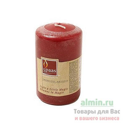 Купить свеча столбик н100хd60 мм бордовая spaas 1/12 в Москве
