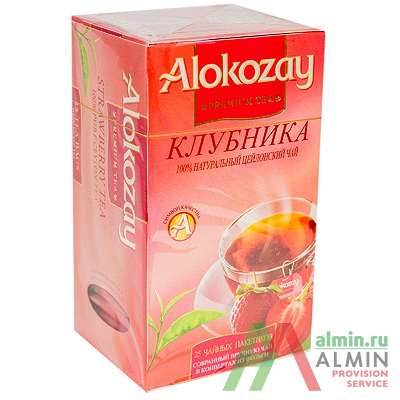 Купить чай черный пакетированный 25 шт в индивидуальной упак клубника alokozay 1/24 в Москве
