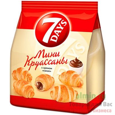 Купить круассаны 105г 7 days с кремом какао 1/1 в Москве