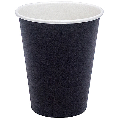 Купить стакан бумажный 165мл d73 мм 1-сл для горячих напитков черный fc 1/100/3000, 100 шт./упак в Москве