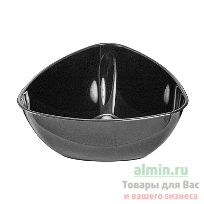 Купить миска 350мл треугольная пластик черный kpn 1/6/288, 6 шт./упак в Москве