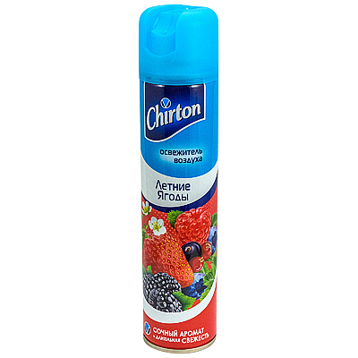 Освежитель 300 мл ЛЕТНИЕ ЯГОДЫ аэрозоль "CHIRTON" Купить освежитель 300 мл летние ягоды аэрозоль "chirton" в Москве