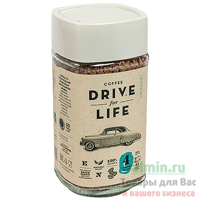 Купить кофе растворимый 100г drive for life strong в стекле живой кофе 1/1 в Москве