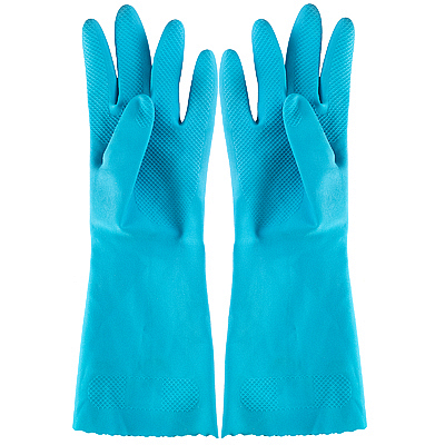 Купить перчатки хозяйственные s комфорт латекс голубые vileda 1/12 (артикул производителя 146262) в Москве