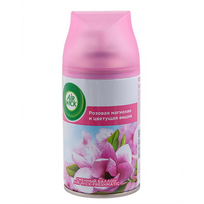 Освежитель автоматический 250 мл аэрозоль МАГНОЛИЯ И ВИШНЯ сменный баллон "AIR WICK" Купить освежитель автоматический 250 мл аэрозоль магнолия и вишня сменный баллон "air wick" в Москве