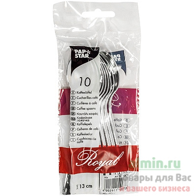 Купить ложка чайная н130 мм ps металлик papstar 1/10/200 (артикул производителя 10073), 10 шт./упак в Москве