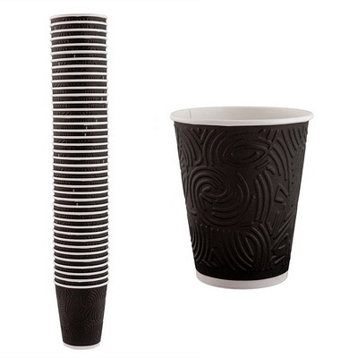 Стакан бумажный 300 мл d90 мм 2-сл 40 шт ЛАБИРИНТ для горячих напитков ЧЕРНЫЙ "СКАНДИПАКК" Купить стакан бумажный 300 мл d90 мм 2-сл 40 шт лабиринт для горячих напитков черный "скандипакк" в Москве