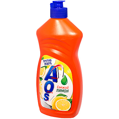 Средство моющее для посуды 450 мл ЛИМОН "AOS" Купить средство моющее для посуды 450 мл лимон "aos" в Москве