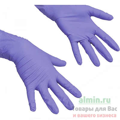 Купить перчатки одноразовые нитриловые s 100 шт/уп сиреневые vileda 1/1 (артикул производителя 137975) в Москве