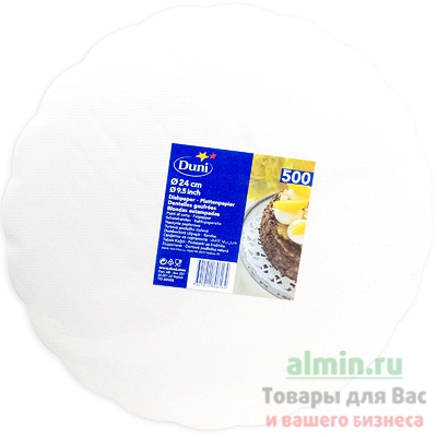 Купить салфетка сервировочная d240 мм 500 шт/уп белая duni 1/6 в Москве