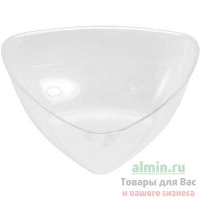 Купить миска 600мл треугольная пластик прозрачный kpn 1/6/120, 6 шт./упак в Москве