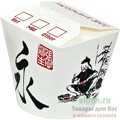 Купить контейнер бумажный china pack 750мл н95хd90 мм с декором китайский дракон 1/50/500, 50 шт./упак в Москве