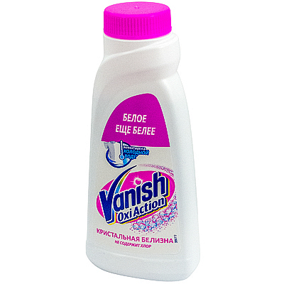 Пятновыводитель жидкий 450 мл OXI ACTION для белого белья флакон "VANISH" Купить пятновыводитель жидкий 450 мл oxi action для белого белья флакон "vanish" в Москве