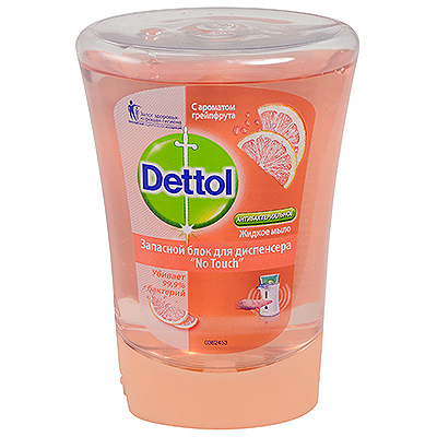 Купить мыло жидкое 250мл прозрачное грейпфрут dettol картридж для диспенсера benckiser 1/5 в Москве