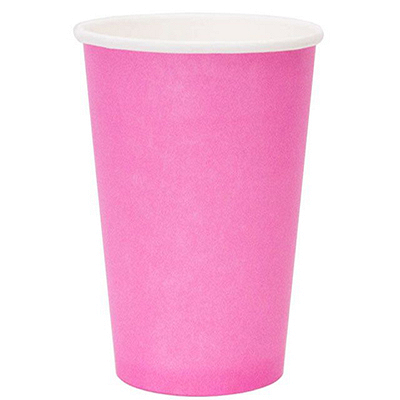 Купить стакан бумажный 400мл d90 мм 1-сл для горячих напитков розовый pps, 50 шт./упак в Москве