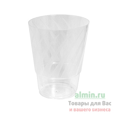 Купить стакан пластиковый 220мл d70 мм кристалл ps прозрачный kpn 1/12/720, 12 шт./упак в Москве