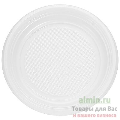 Купить тарелка d170 мм ps белая атлас 1/100/2700, 100 шт./упак в Москве