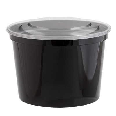 Банка термическая h75 d112 мм 500 мл без крышки ЧЕРНАЯ PP "DP" Купить банка термическая h75 d112 мм 500 мл без крышки черная pp "dp" в Москве