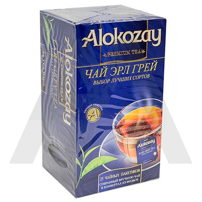 Купить чай черный пакетированный 25 шт в индивидуальной упак earl grey с ароматом бергамота alokozay 1/24 в Москве