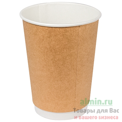 Купить стакан бумажный 400мл d90 мм 2-сл для горячих напитков крафт 1/10/240, 10 шт./упак в Москве