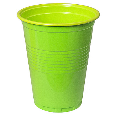 Купить стакан пластиковый 180мл d70 мм ps зеленый/желтый диапазон, 100 шт./упак в Москве