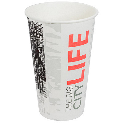 Купить стакан бумажный 400мл d90 мм 1-сл для горячих напитков big city life pps 1/50/1000, 50 шт./упак в Москве