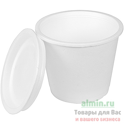Купить контейнер вспененный 500мл н92хd110 мм (стакан) с крышкой eps белый smg 1/440, 440 шт./упак в Москве