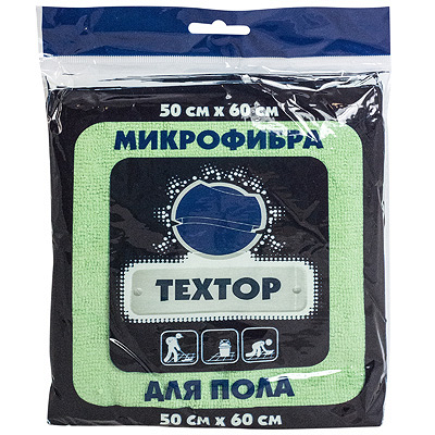 Купить тряпка для пола дхш 600х500 мм 1 шт/уп микрофибра цвет в ассортименте textop 1/100, 1 шт. в Москве